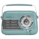Radio fm portabil nostalgia 30w cu functie bluetooth/aux -albastru Radio fm portabil nostalgia 30w cu functie bluetooth/aux -albastru