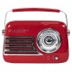 Radio fm portabil nostalgia 15w cu functie bluetooth/aux - rosu Radio fm portabil nostalgia 15w cu functie bluetooth/aux - rosu