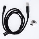 Cablu magnetic 3in1 usb-c/lightning/micro usb 1m 3a - negru