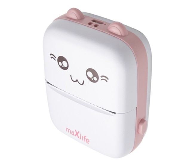 Imprimanta termala bluetooth - roz