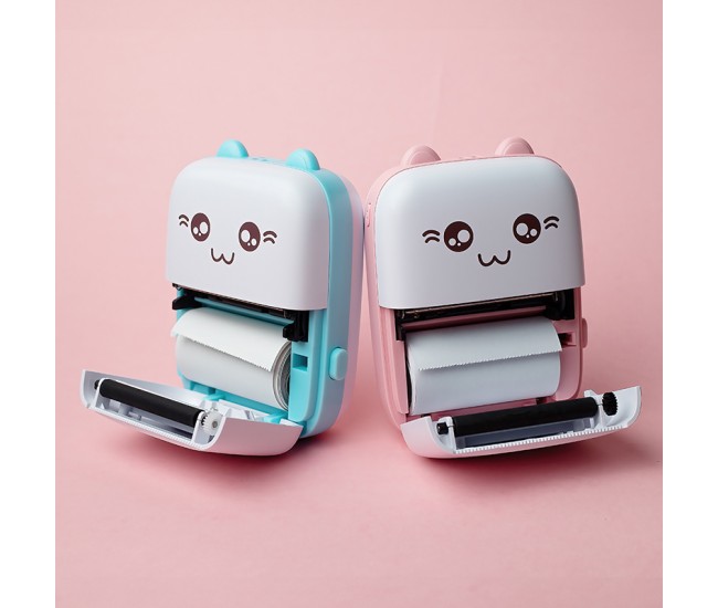 Imprimanta termala bluetooth - roz