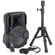 Boxa activa 8/20cm 15w iluminat led cu bt/usb/msd/fm + stand + microfon Boxa activa 8/20cm 15w iluminat led cu bt/usb/msd/fm + stand + microfon