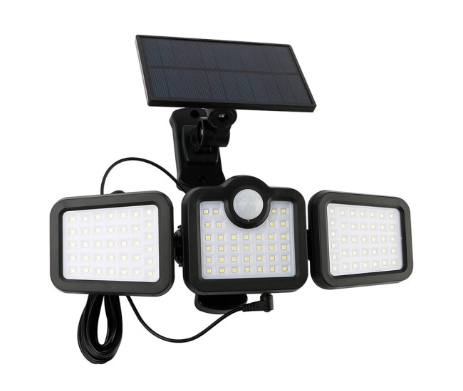 Lampa led cu incarcare solara si senzor de miscare 10w 6000k