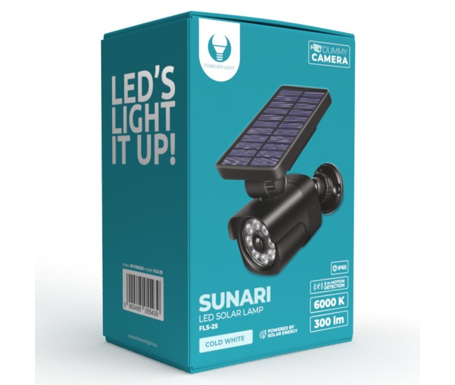 Camera falsa cu senzor de miscare led 4w incarcare solara Camera falsa cu senzor de miscare led 4w incarcare solara