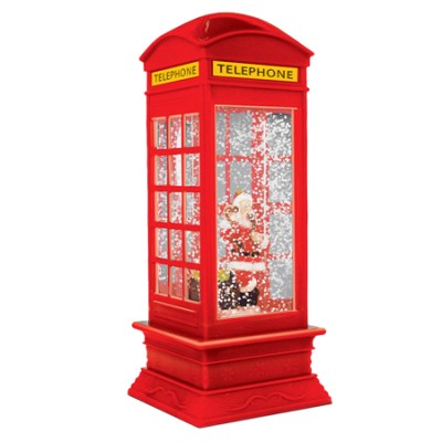 Decoratiune craciun iluminat model cabina telefonica 105x105x260mm