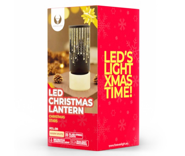Lampa led model craciun - negru/auriu Lampa led model craciun - negru/auriu