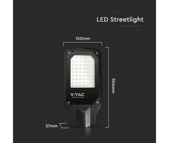 Corp iluminat stradal led 50w 4000k - negru Corp iluminat stradal led 50w 4000k - negru