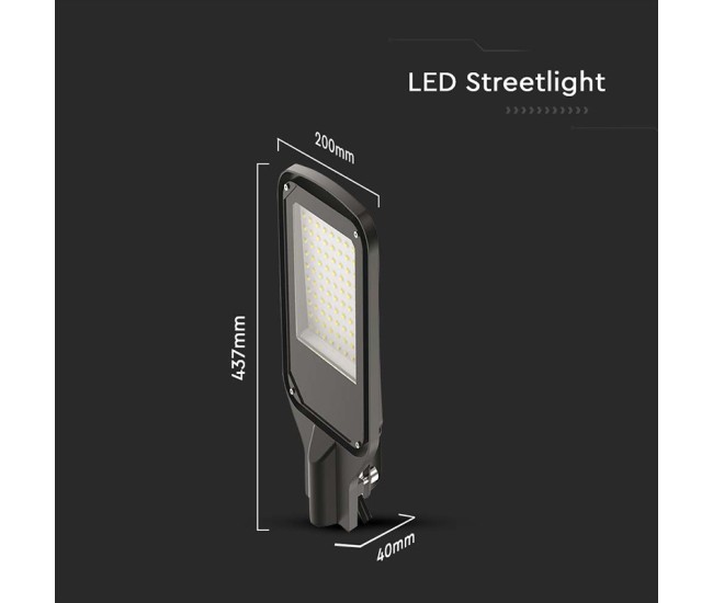 Corp iluminat stradal led 100w 6500k - negru Corp iluminat stradal led 100w 6500k - negru