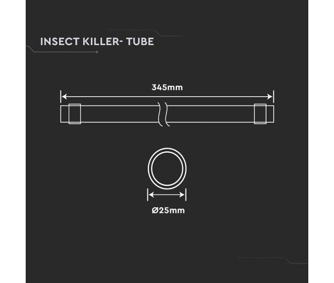 Rezerva tub t8 uv anti-insecte 10w 15x345mm Rezerva tub t8 uv anti-insecte 10w 15x345mm