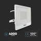 Reflector led smd 50w 4000k ip65 cu senzor miscare - alb Reflector led smd 50w 4000k ip65 cu senzor miscare - alb