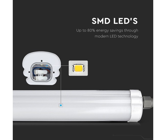 Corp iluminat led 120cm 36w 6400k alb rece ip65 Corp iluminat led 120cm 36w 6400k alb rece ip65