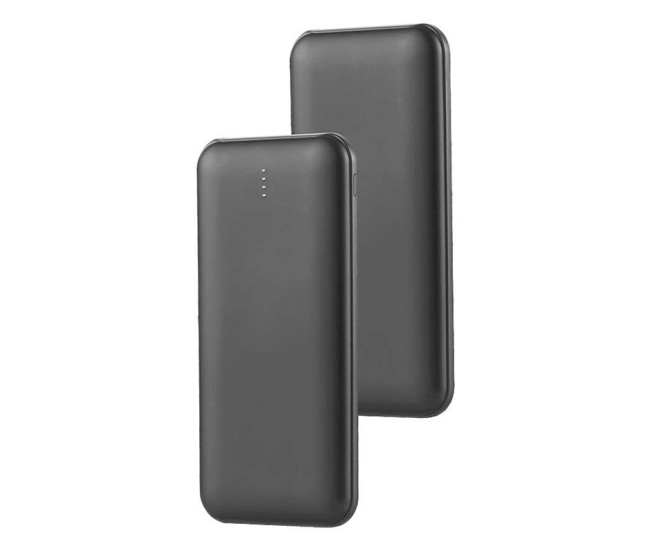 Power bank 10000mah cu cablu 30cm tip c - negru Power bank 10000mah cu cablu 30cm tip c - negru