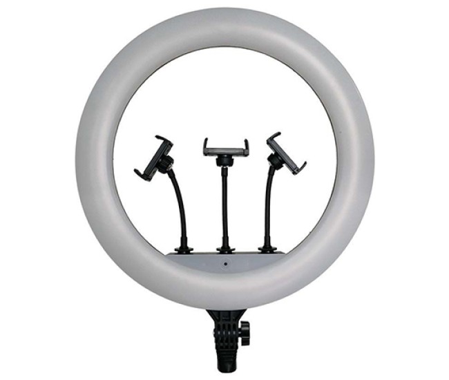 Selfie ring light 55w cu trepied si suport 3 telefoane Selfie ring light 55w cu trepied si suport 3 telefoane