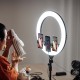 Selfie ring light 55w cu trepied si suport 3 telefoane Selfie ring light 55w cu trepied si suport 3 telefoane