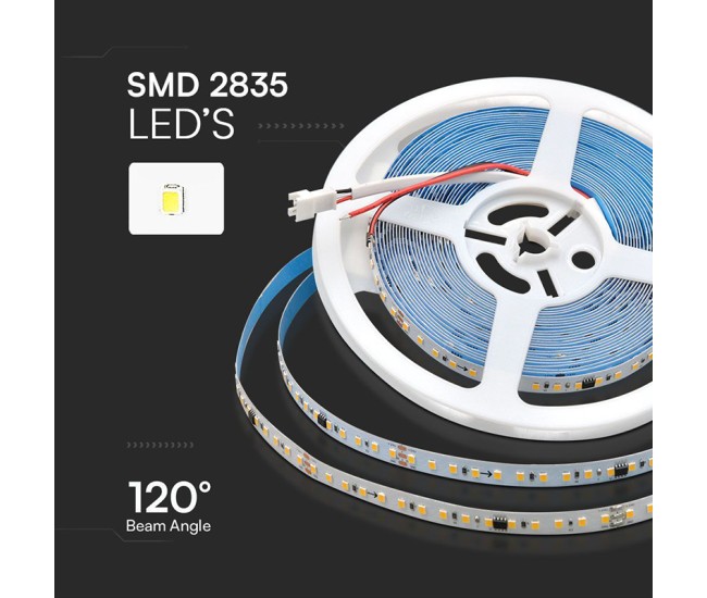 Banda led smd2835 running 10w/m 24v ip20 3000k 10m
