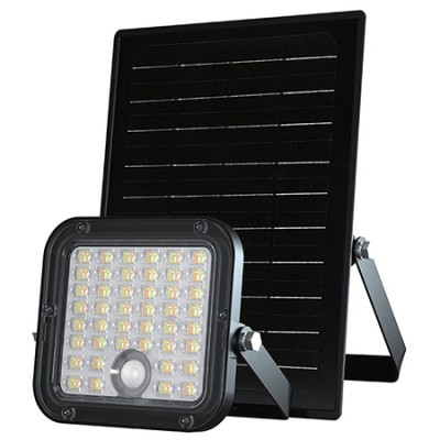 Reflector cu incarcare solara 10w 1500lm 4000+6400k - negru