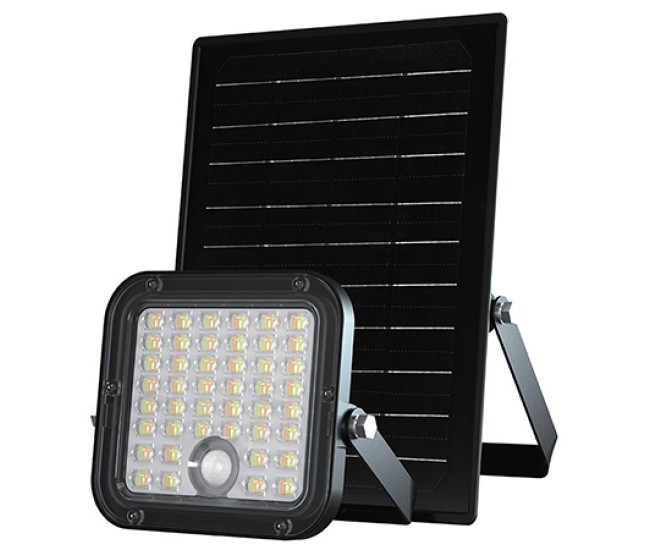 Reflector cu incarcare solara 10w 1500lm 4000+6400k - negru Reflector cu incarcare solara 10w 1500lm 4000+6400k - negru