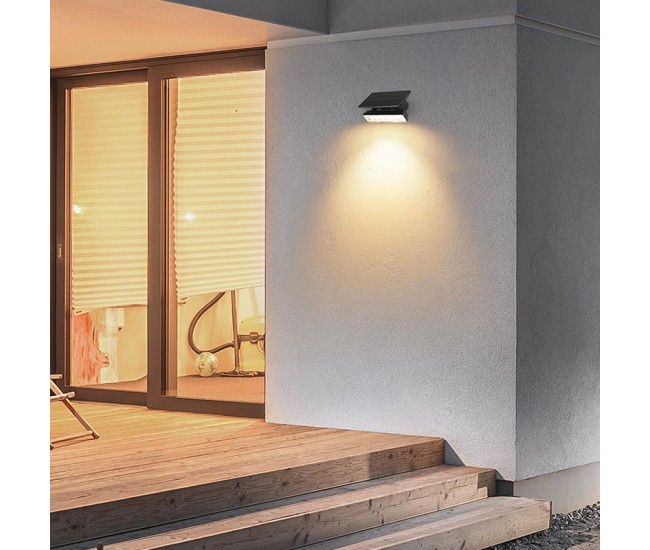 Lampa led solara 1.5w 3000k 2in1 montaj perete + tarus gradina ip65 Lampa led solara 1.5w 3000k 2in1 montaj perete + tarus gradina ip65