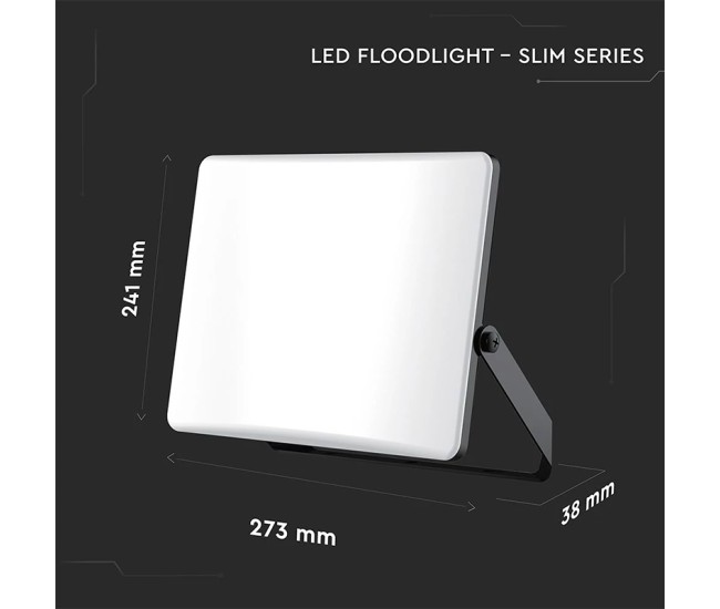 Reflector led smd 100w 3in1 ip65 cablu negru