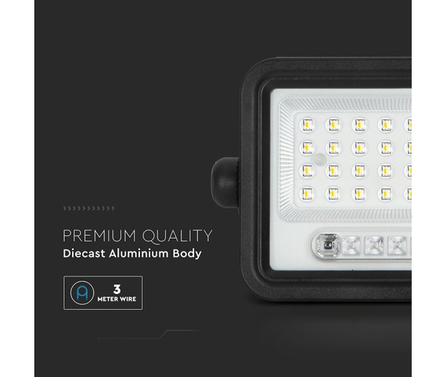 Reflector cu incarcare solara 50w 1200lm 7in1 - negru Reflector cu incarcare solara 50w 1200lm 7in1 - negru