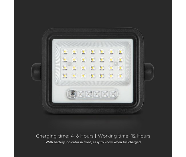 Reflector cu incarcare solara 50w 1200lm 7in1 - negru Reflector cu incarcare solara 50w 1200lm 7in1 - negru