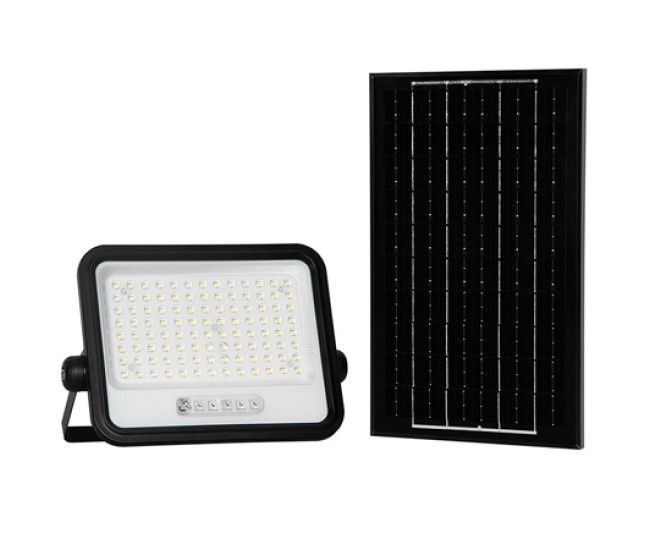 Reflector cu incarcare solara 200w 7in1 - negru Reflector cu incarcare solara 200w 7in1 - negru