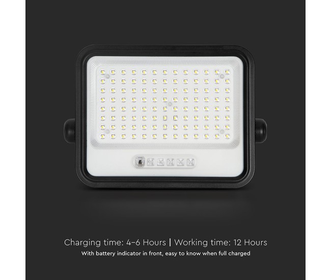 Reflector cu incarcare solara 200w 7in1 - negru Reflector cu incarcare solara 200w 7in1 - negru