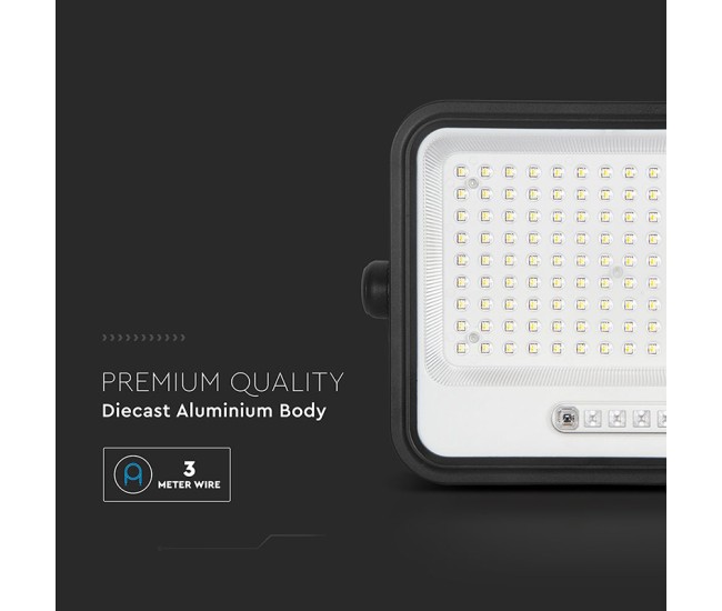 Reflector cu incarcare solara 300w 7in1 - negru Reflector cu incarcare solara 300w 7in1 - negru