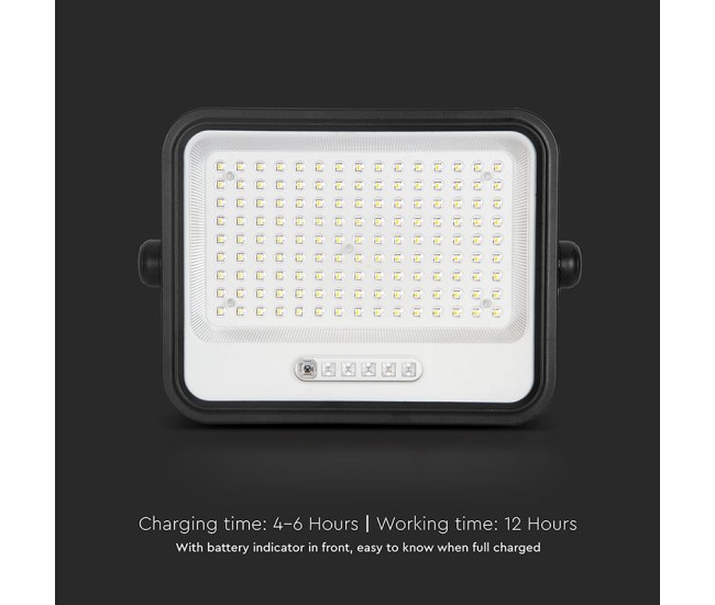 Reflector cu incarcare solara 300w 7in1 - negru Reflector cu incarcare solara 300w 7in1 - negru