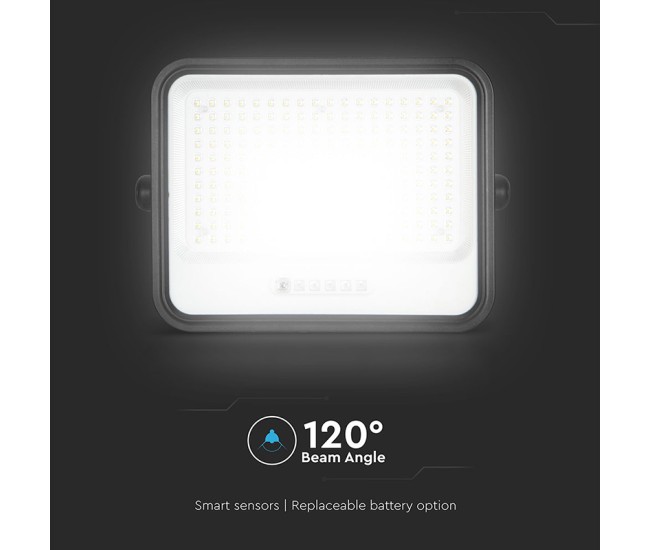 Reflector cu incarcare solara 400w 7in1 - negru Reflector cu incarcare solara 400w 7in1 - negru