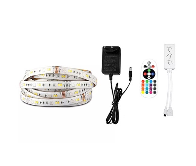 Kit banda led smart smd5050 54led/m rgb+ww+dw+cw 12v ip65 5m Kit banda led smart smd5050 54led/m rgb+ww+dw+cw 12v ip65 5m