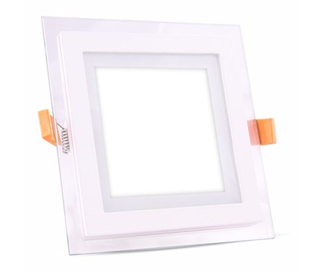 Corp iluminat led patrat incorporabil 18w 4000k alb neutru, sticla Corp iluminat led patrat incorporabil 18w 4000k alb neutru, sticla