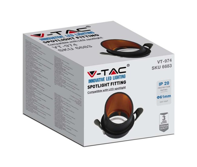 Corp spot gu10 - negru Corp spot gu10 - negru