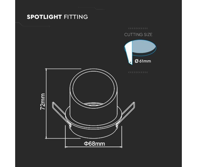 Corp spot gu10 - negru Corp spot gu10 - negru