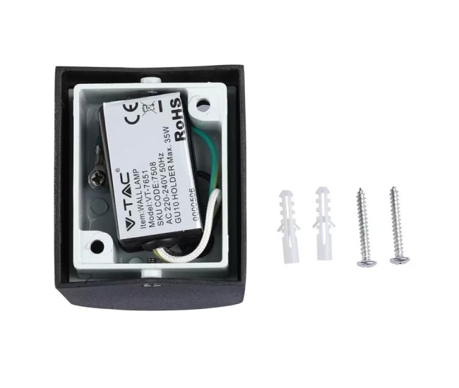 Corp iluminat soclu gu10 ip44 - negru Corp iluminat soclu gu10 ip44 - negru