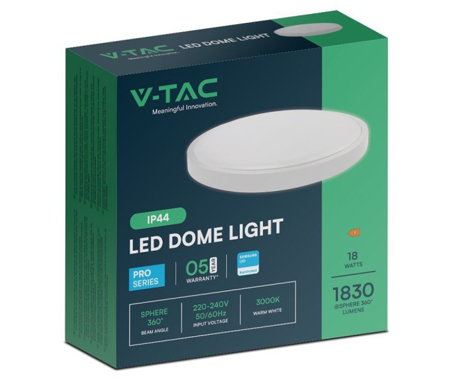 Plafoniera 18w ip44 4000k alb neutru - alb Plafoniera 18w ip44 4000k alb neutru - alb