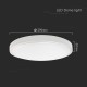 Plafoniera led 24w ip44 6500k alb rece - alb Plafoniera led 24w ip44 6500k alb rece - alb