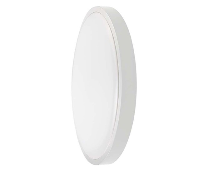 Plafoniera led 36w ip44 6500k alb rece - alb
