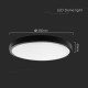 Plafoniera led 18w ip44 4000k alb neutru - negru Plafoniera led 18w ip44 4000k alb neutru - negru