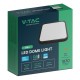 Plafoniera led 18w ip44 6500k alb rece - negru Plafoniera led 18w ip44 6500k alb rece - negru