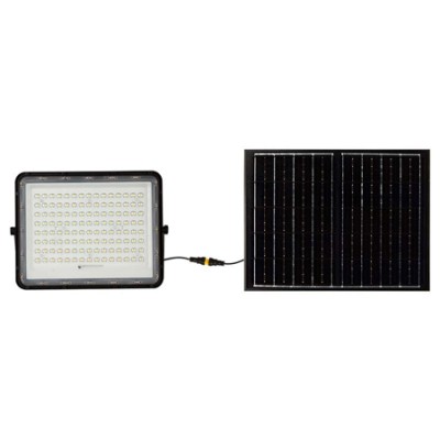 Reflector cu incarcare solara 20w 1800lm 6400k - negru