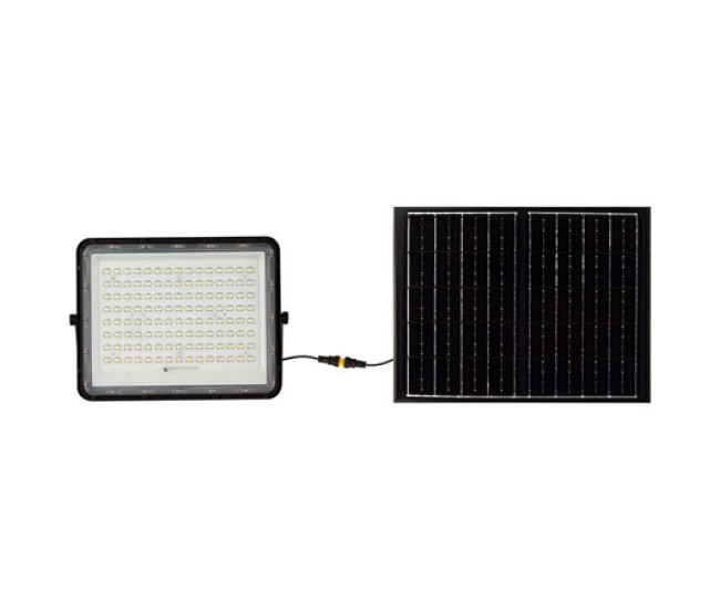 Reflector cu incarcare solara 20w 1800lm 6400k - negru