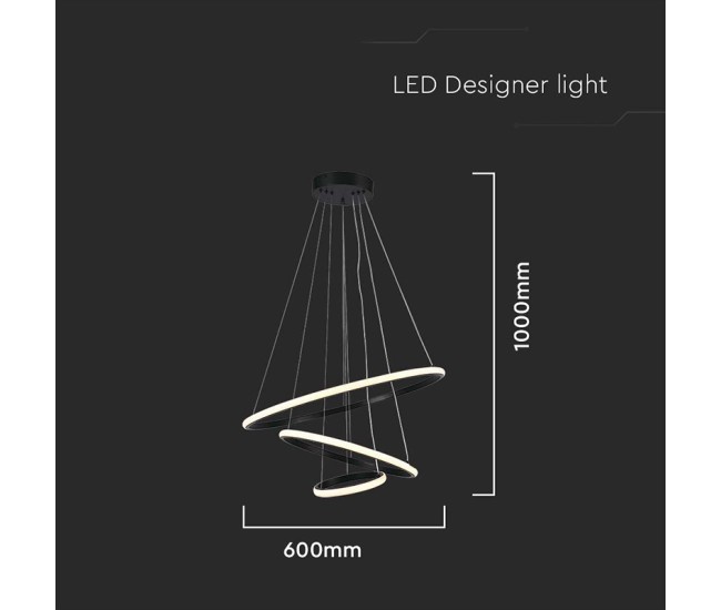Candelabru led 32w 3000k 60x40x100cm - negru Candelabru led 32w 3000k 60x40x100cm - negru