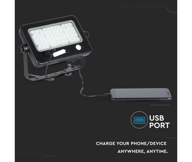 Reflector led 10w 4000k cu incarcare solara Reflector led 10w 4000k cu incarcare solara