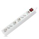 Prelungitor 8 cai cu intrerupator 1.5m( 3g1.5mm2) - alb Prelungitor 8 cai cu intrerupator 1.5m( 3g1.5mm2) - alb