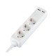 Prelungitor 3 cai + 2usb 5m(3g1.5mm2) alb Prelungitor 3 cai + 2usb 5m(3g1.5mm2) alb
