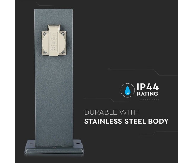 Stalp exterior cu priza 2 cai  ip44