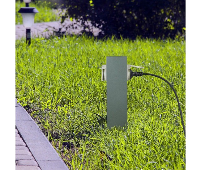 Stalp exterior cu priza 2 cai  ip44