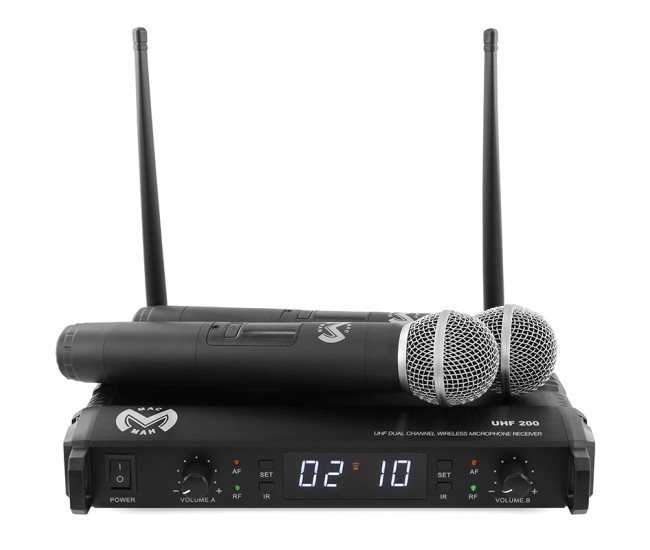 Statie 2 microfoane uhf wireless Statie 2 microfoane uhf wireless