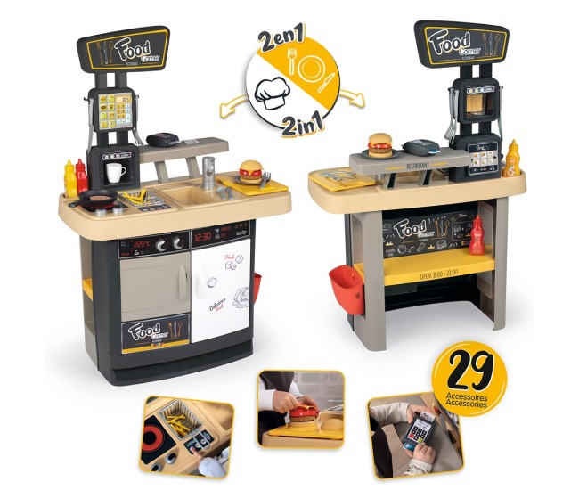 Restaurant pentru copii Smoby Food Corner negru